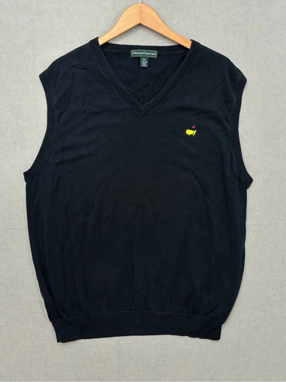 Men's Black V-Neck Golf Sweater Vest